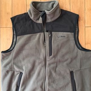 LL Bean Gray Vest Large Tall